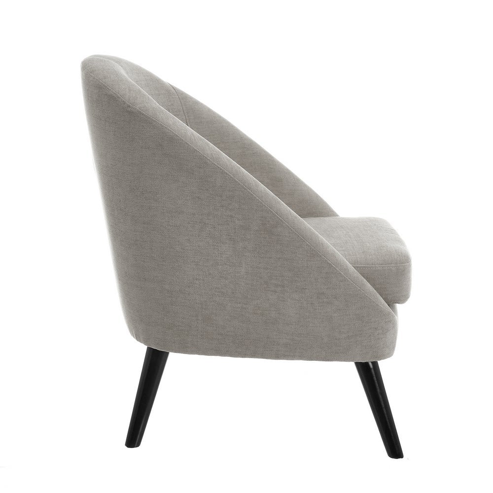 Sillón chenilla gris claro