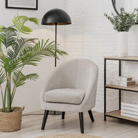 Sillón chenilla gris claro