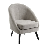 Sillón chenilla gris claro