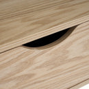 Mesita de noche de 1 cajón beige de madera MDF de 40x30x57 cm