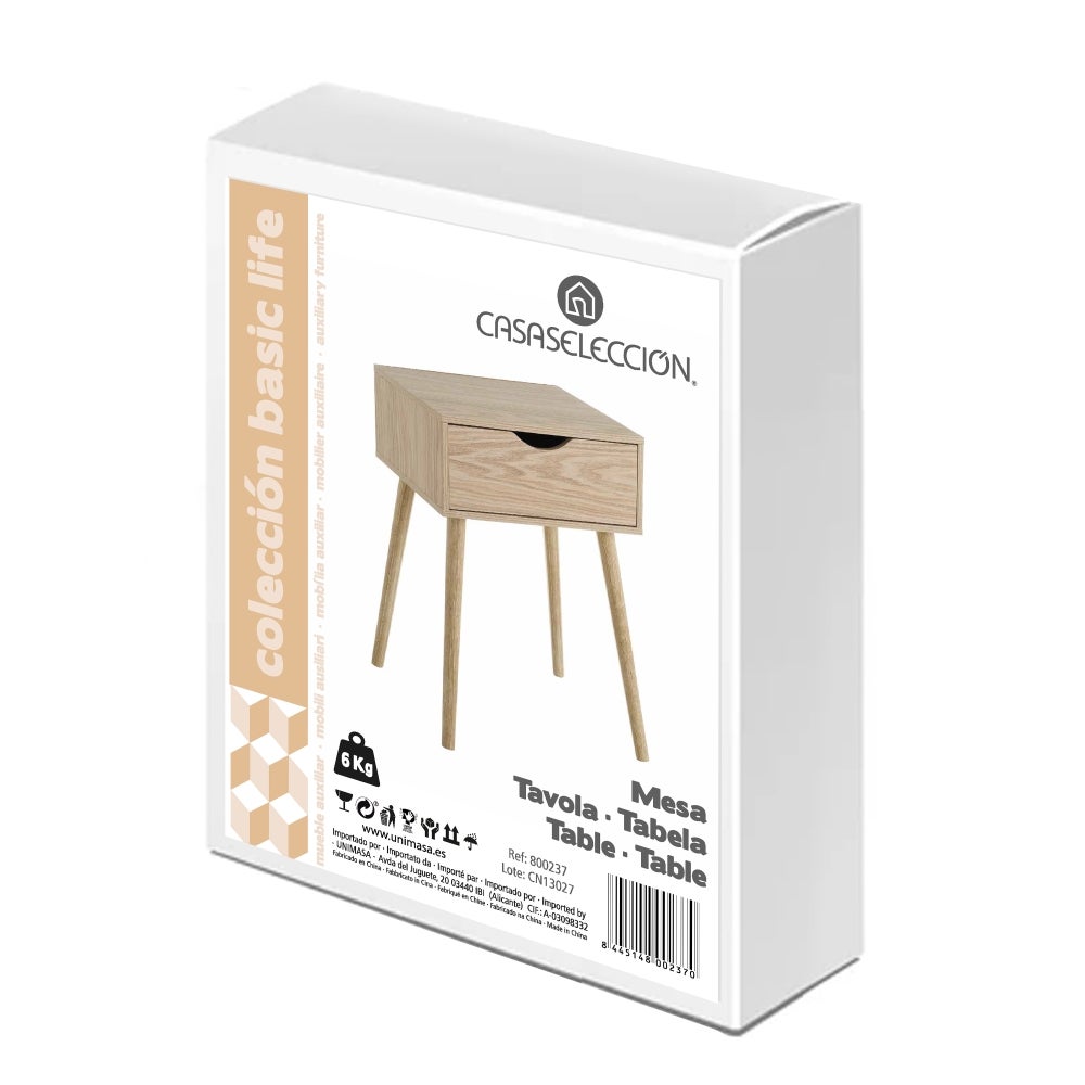 Mesita de noche con un cajón