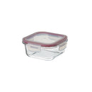 Recipiente hermético cuadrado de vidrio borosilicato transparente de 530 ml