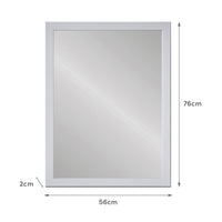 Espejo de pared blanco