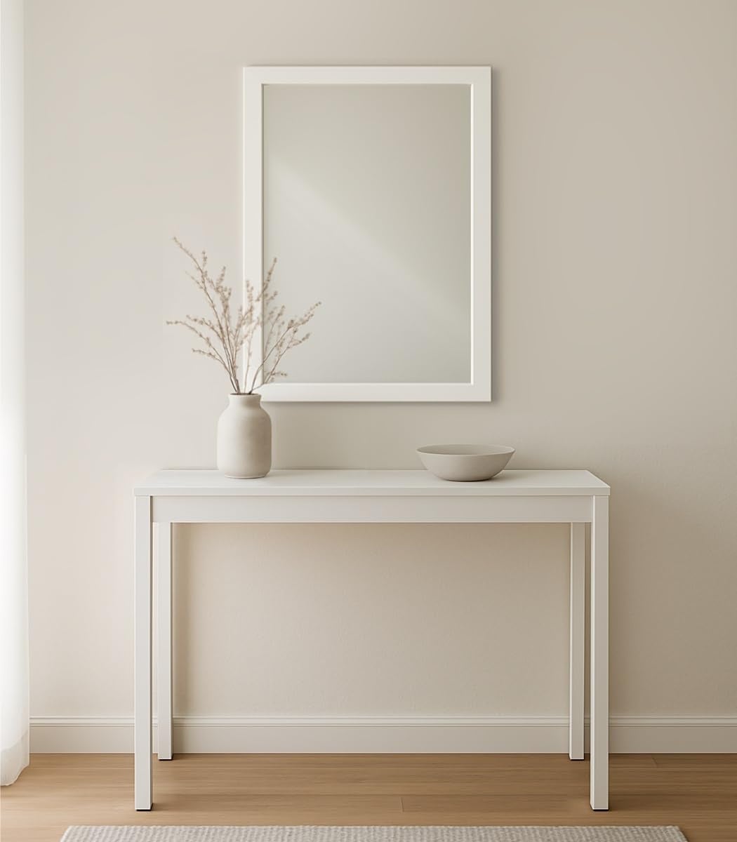 Espejo de pared blanco