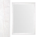 Espejo de pared decapé blanco de madera de 56x76 cm