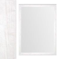 Espejo de pared decapé blanco de madera de 56x76 cm