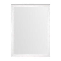 Espejo de pared decapé blanco de madera de 56x76 cm