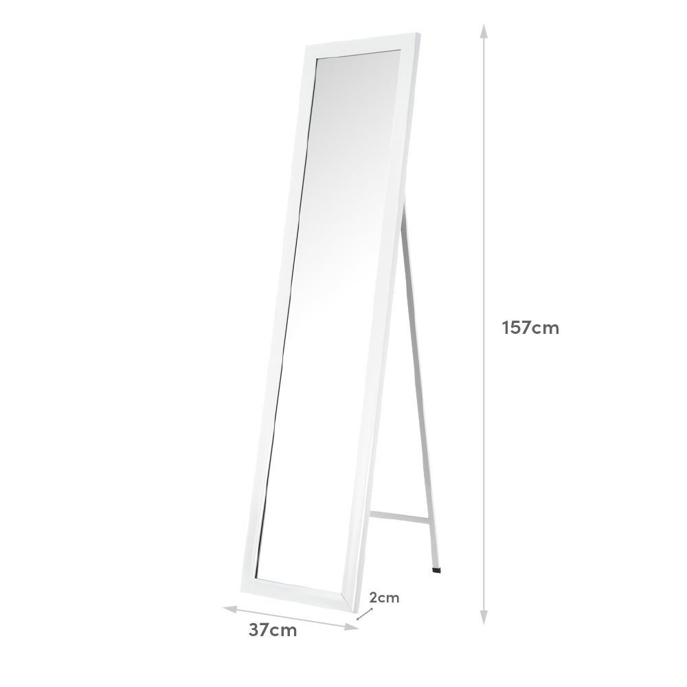 Espejo de pie blanco de 157cm