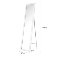 Espejo de pie blanco de 157cm