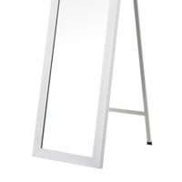 Espejo de pie texturizado blanco de 157cm