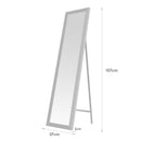Espejo de pie texturizado blanco de 157cm