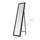 Espejo de pie texturizado negro de 157cm