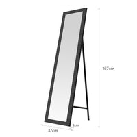 Espejo de pie texturizado negro de 157cm