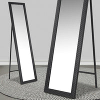 Espejo de pie texturizado negro de 157cm