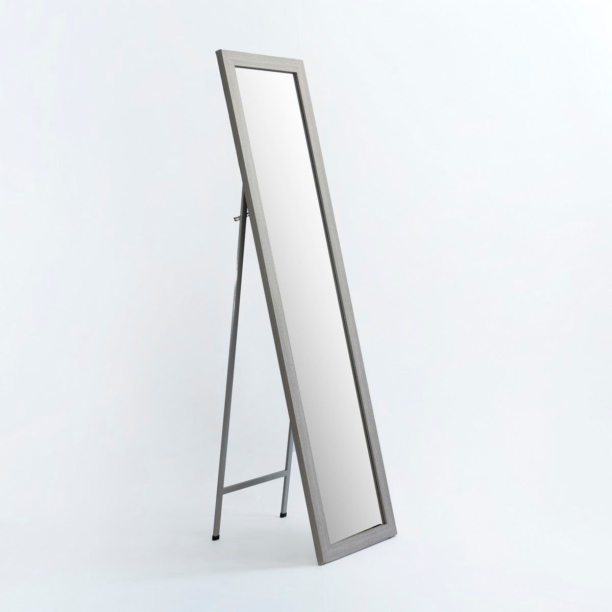 Espejo de pie gris de madera MDF de 37x157 cm