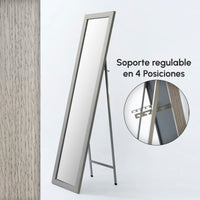 Espejo de pie de madera gris de 157cm