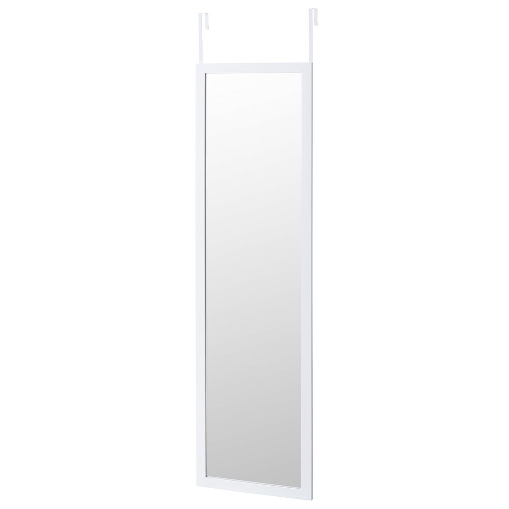 Espejo para puerta o pared de plástico color blanco de 35x125 cm