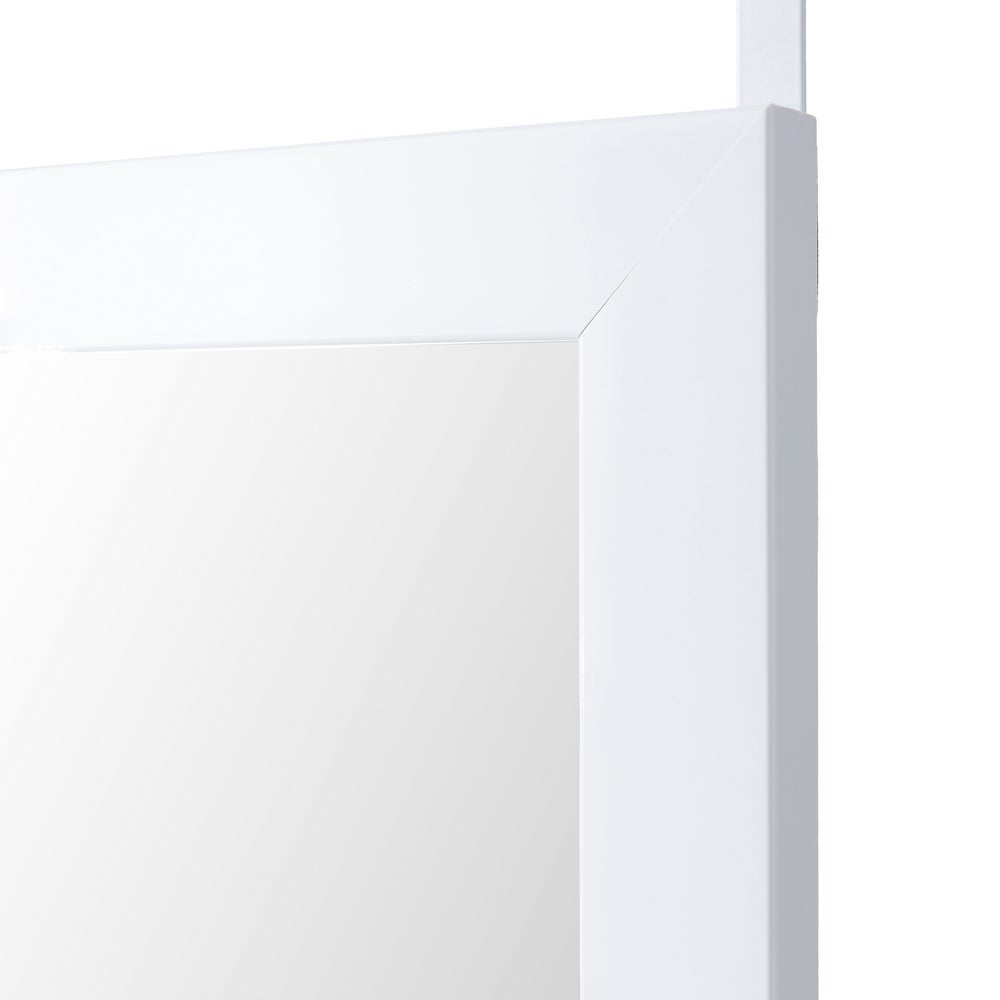 Espejo de puerta blanco de 35x125 cm