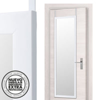 Espejo de puerta blanco de 35x125 cm
