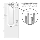 Espejo de puerta blanco de 35x125 cm