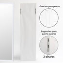 Espejo de puerta blanco de 35x125 cm