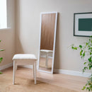 Espejo de puerta blanco de 35x125 cm