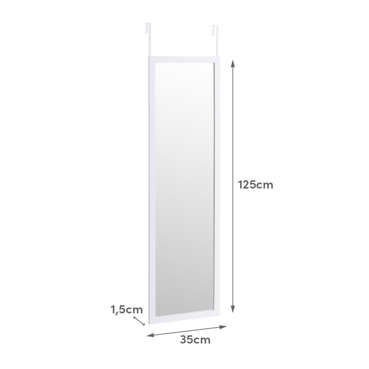 Espejos de puerta gris de 125cm