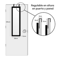 Espejo de puerta negro de 125cm