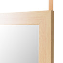 Espejo para puerta o pared de color madera natural de 35x125 cm