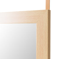 Espejo para puerta o pared de color madera natural de 35x125 cm