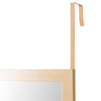 Espejo para puerta o pared de color madera natural de 35x125 cm