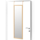 Espejo para puerta o pared de color madera natural de 35x125 cm
