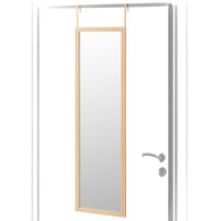 Espejo para puerta o pared de color madera natural de 35x125 cm