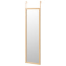 Espejo para puerta o pared de color madera natural de 35x125 cm