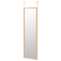 Espejo para puerta o pared de color madera natural de 35x125 cm