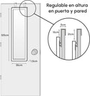 Espejo para puerta o pared de color madera natural de 35x125 cm