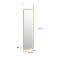 Espejo de puerta natural de 125cm