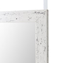 Espejo blanco decapé para puerta de 35x125 cm