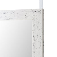 Espejo blanco decapé para puerta de 35x125 cm