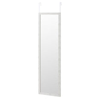Espejo blanco decapé para puerta de 35x125 cm