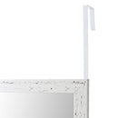 Espejo blanco decapé para puerta de 35x125 cm