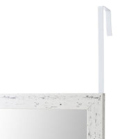 Espejo blanco decapé para puerta de 35x125 cm