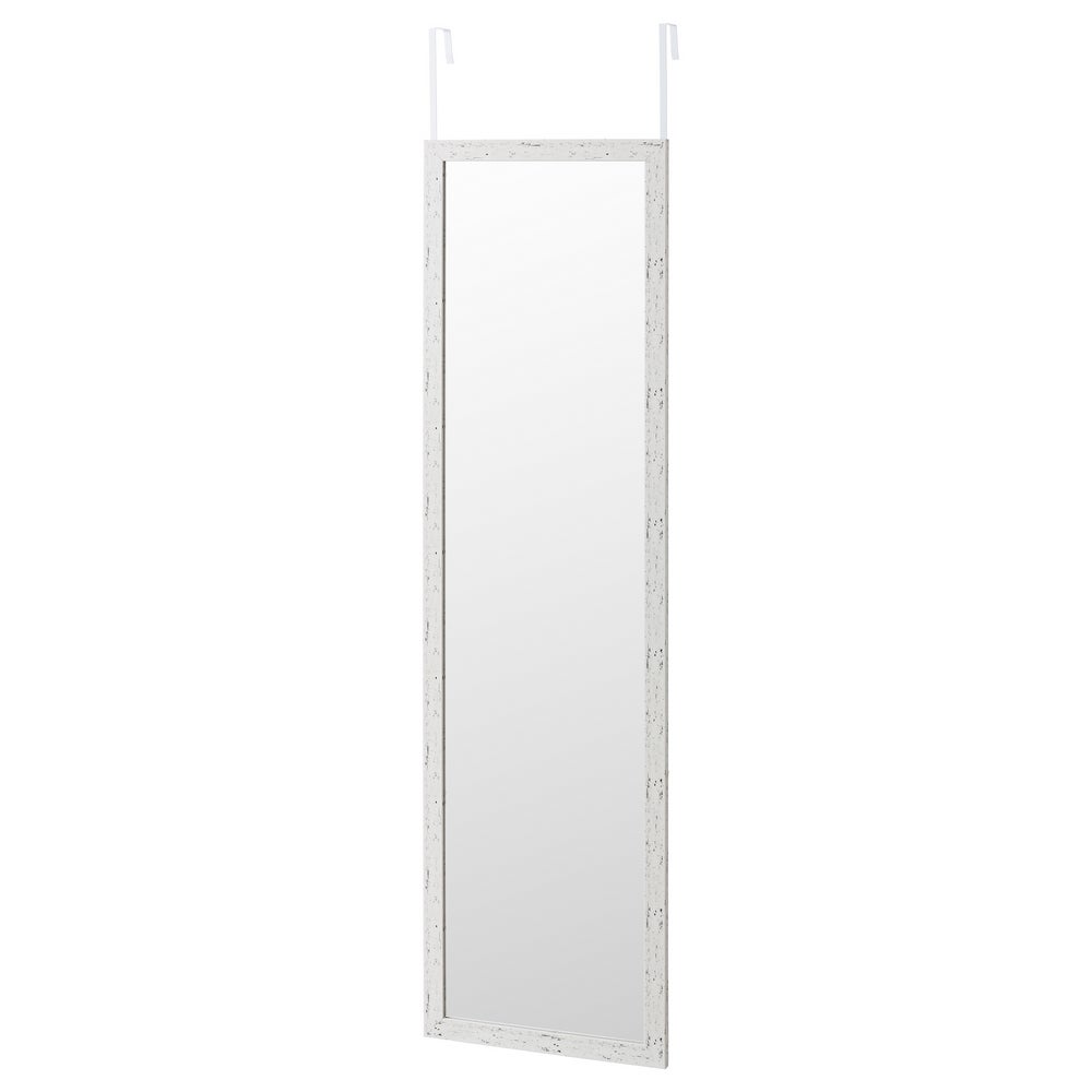 Espejo para puerta o pared de color blanco envejecido de 35x125cm