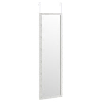 Espejo blanco decapé para puerta de 35x125 cm