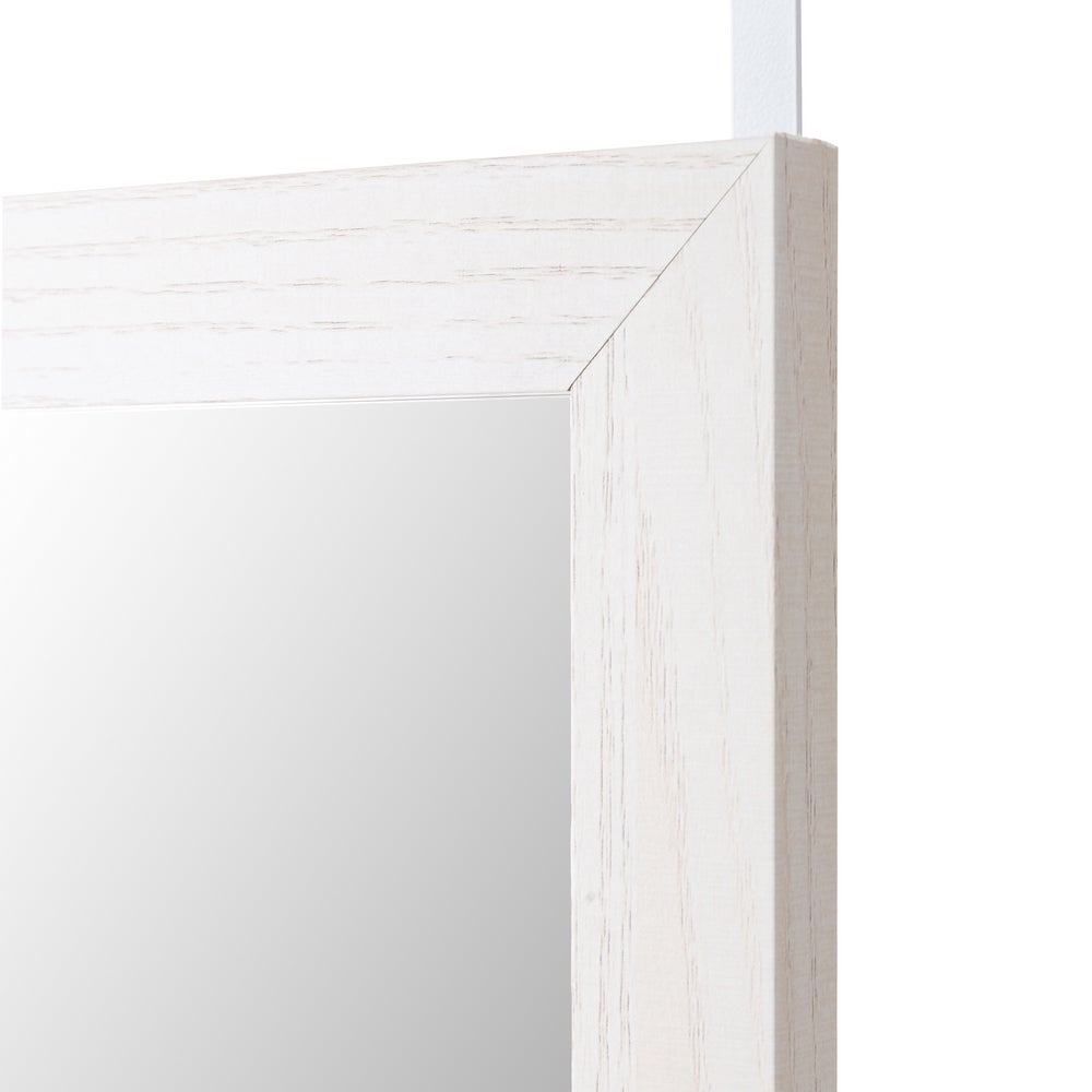 Espejo de puerta blanco de madera de 35x125 cm