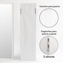 Espejo de puerta blanco de madera de 35x125 cm