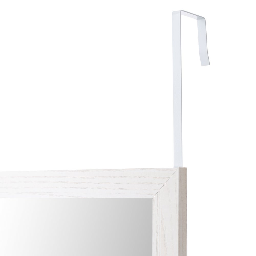 Espejo de puerta blanco de madera de 35x125 cm