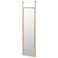 Espejo para puerta o pared de madera color roble de 35x125 cm