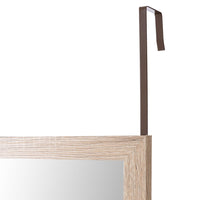 Espejo para puerta o pared de madera color roble de 35x125 cm