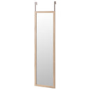 Espejo de puerta natural de madera de 35x125 cm